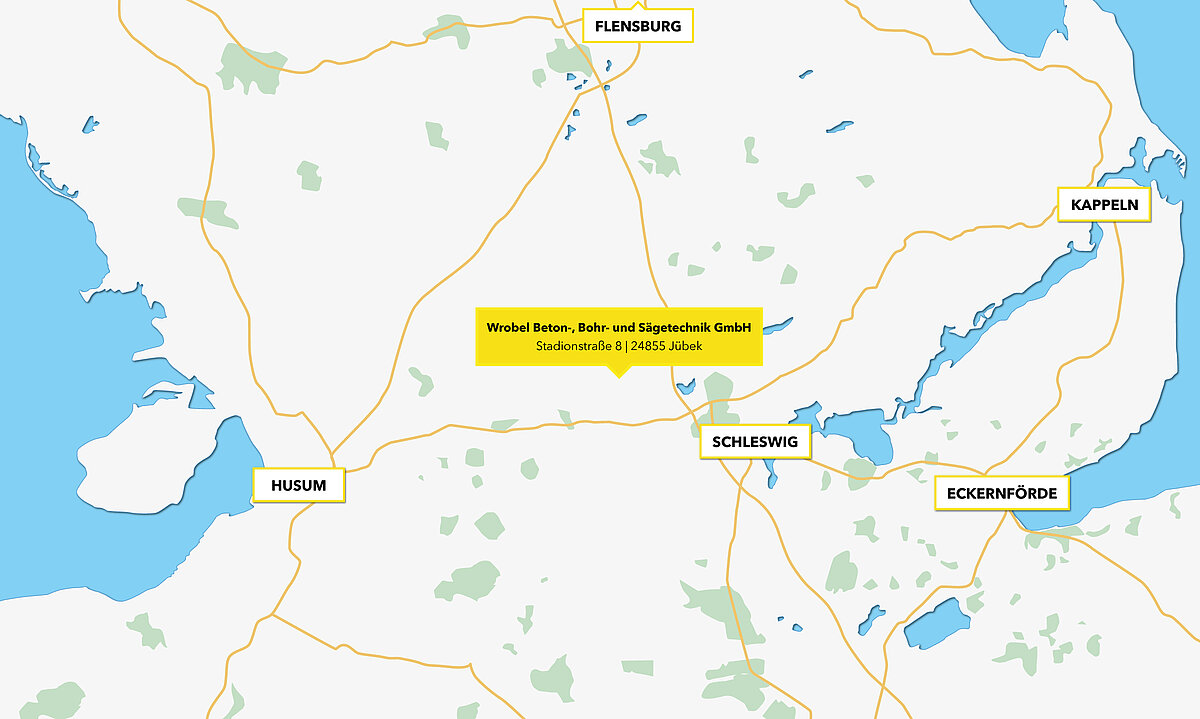 Karte: Standort Wrobel Beton-Bohr und Sägetechnik